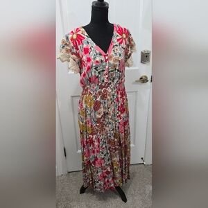 Baltic Born Floral V-Neck Maxi Dress